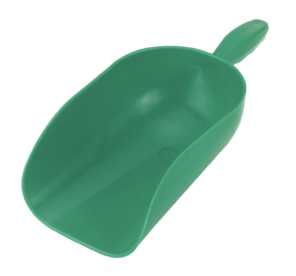 Лопатка для корма, зеленого цвета