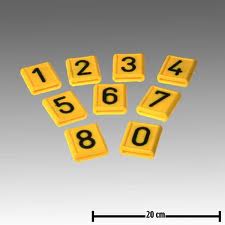 7160-5837-190 (7160-5837-290) Цифра (номер) маркировочная от 0 до 9 желтая